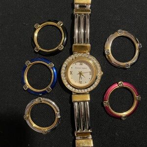 Etienne Aigner Two-Tone Women's Watch with Colorful Bezels